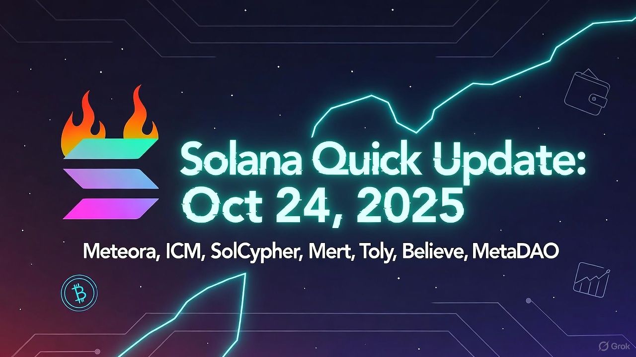Solana Quick Update and Meteora Airdrop: Oct 24, 2025
